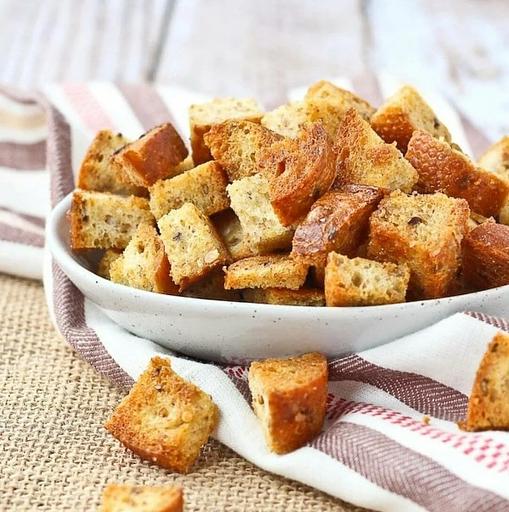 Пшеничные сухарики со вкусом холодца и хрена, 1 кг (мелкие кубики) ОПТ фото 2