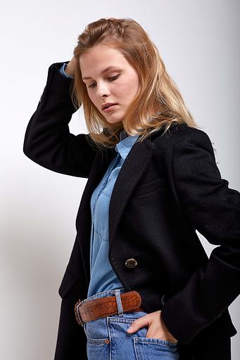 Women's demi-season business coat Mmoda black, art. 2223501-42 фото 5