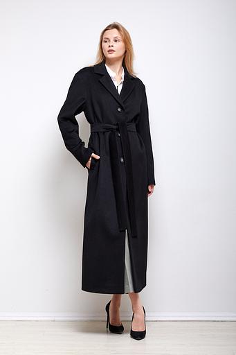 Женское демисезонное пальто деловое Mmoda чёрный, арт.2223037 фото 2