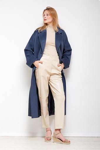 Женское демисезонное пальто деловое Mmoda синий, арт.2202551 фото 4