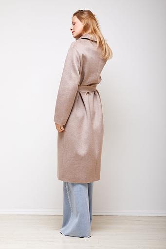 Женское демисезонное пальто деловое Mmoda бежевый, арт.2202438-1 фото 5