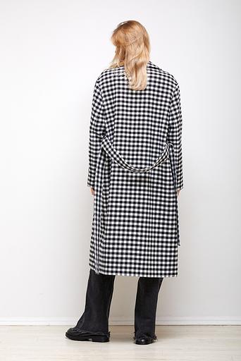 Женское демисезонное пальто деловое Mmoda чёрно-белый, арт.2202438-1 фото 5