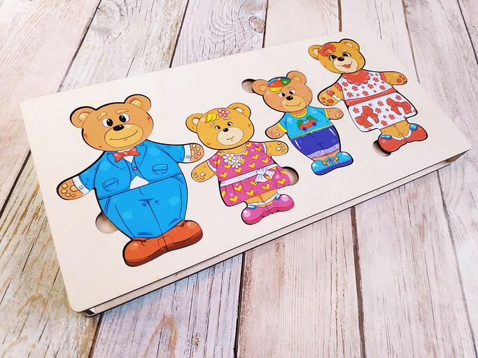 Конструктор-персонаж «Семья бурых медведей» опт фото 1