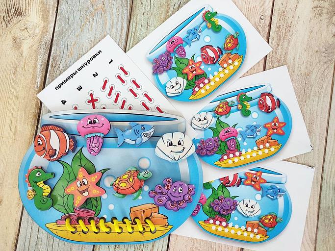 Шнуровка с липучками «Аквамир» опт фото 1