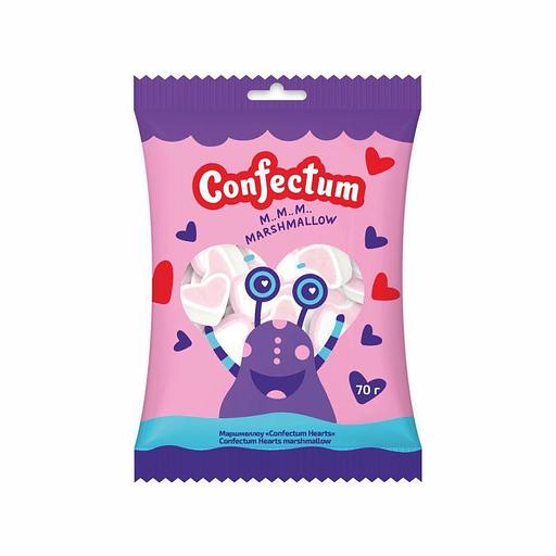 Маршмеллоу Confectum «Hearts» с ароматом клубники 32 шт по 70 г ОПТ фото 1