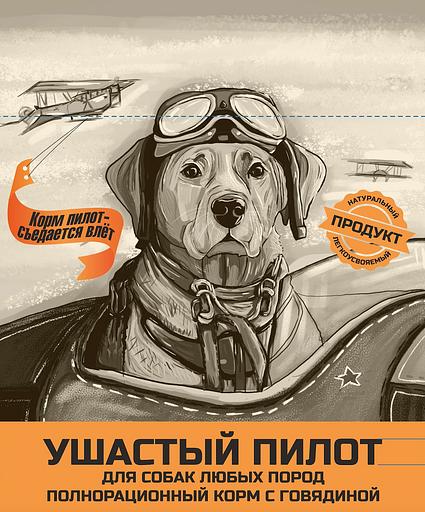 Корм для собак сухой «Ушастый пилот» с говядиной фото 1