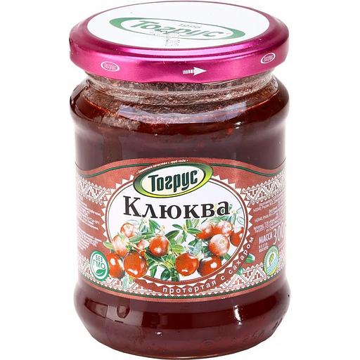 Cranberries pureed with sugar Togrus 300 g фото 1
