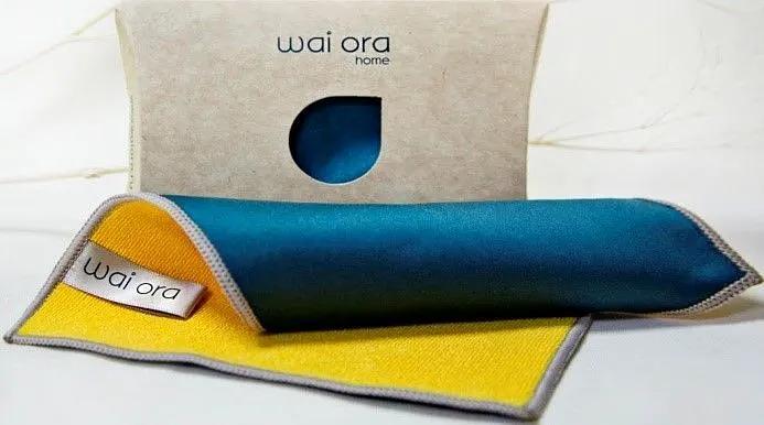 Cleaning cloth Wai Ora “2 in 1” color yellow and titanium WHOLESALE фото 1