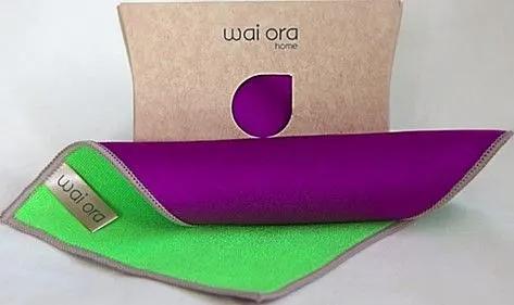 Салфетка для уборки Wai Ora «2 in 1» цвет зеленый и фиолетовый ОПТ фото 6