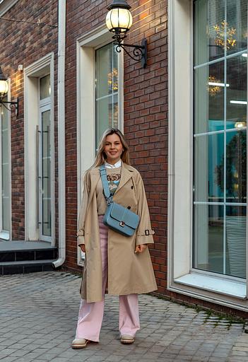 Сумка женская «Jessie» голубая ОПТ фото 7