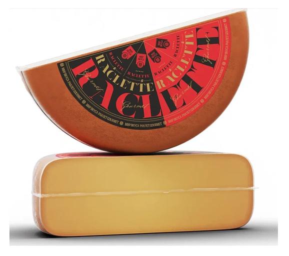 Cheese "Raclette Gourmet" 50% aged 5 months half a wheel фото 1