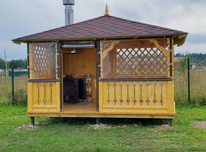 Gazebo “Scandinavia” 3×4 + miracle barbecue 4in1 + soft windows фото 1