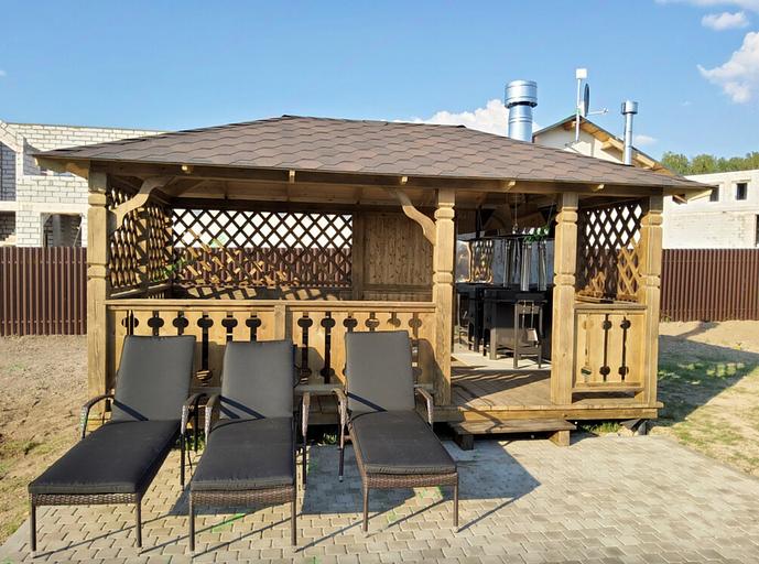 Беседка «Скандинавия» 3×5 м с казан-мангалом фото 1