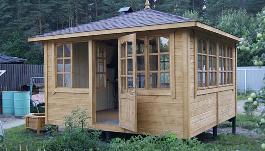 Беседка «Застекленная» 4×4 м с грилем Suomi Grill фото 1