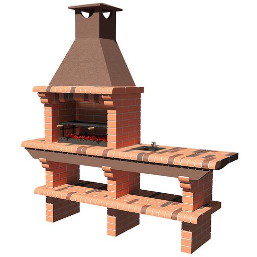 Беседка «Застекленная» 4×4 м с барбекю REF-703 фото 2