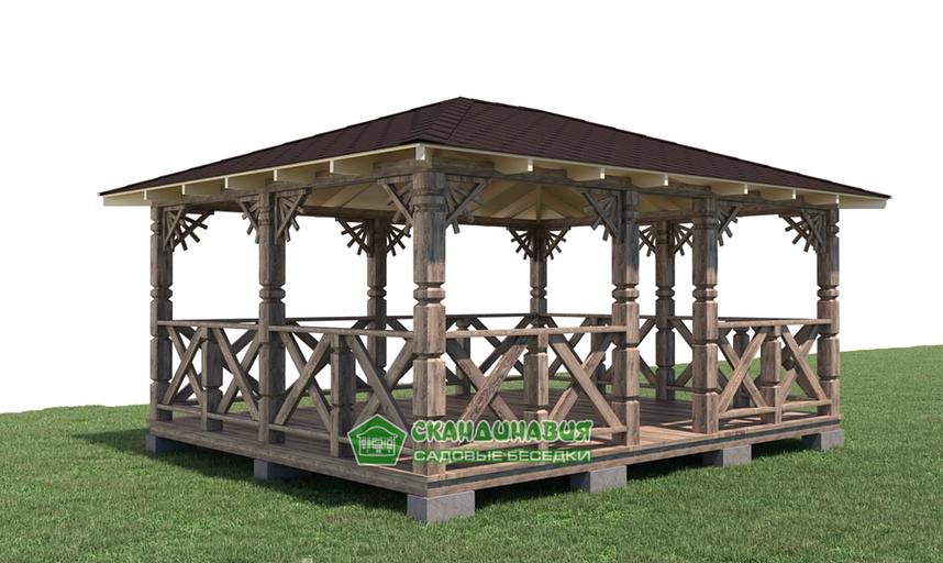 Газебо «Тамыз» 5×4 м фото 1