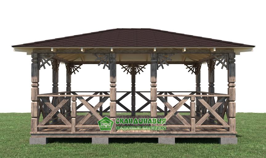 Газебо «Тамыз» 5×4 м фото 3